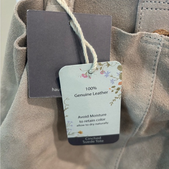 Haute Hippie Taupe Suede Shoulder Bag - Picture 2 of 7